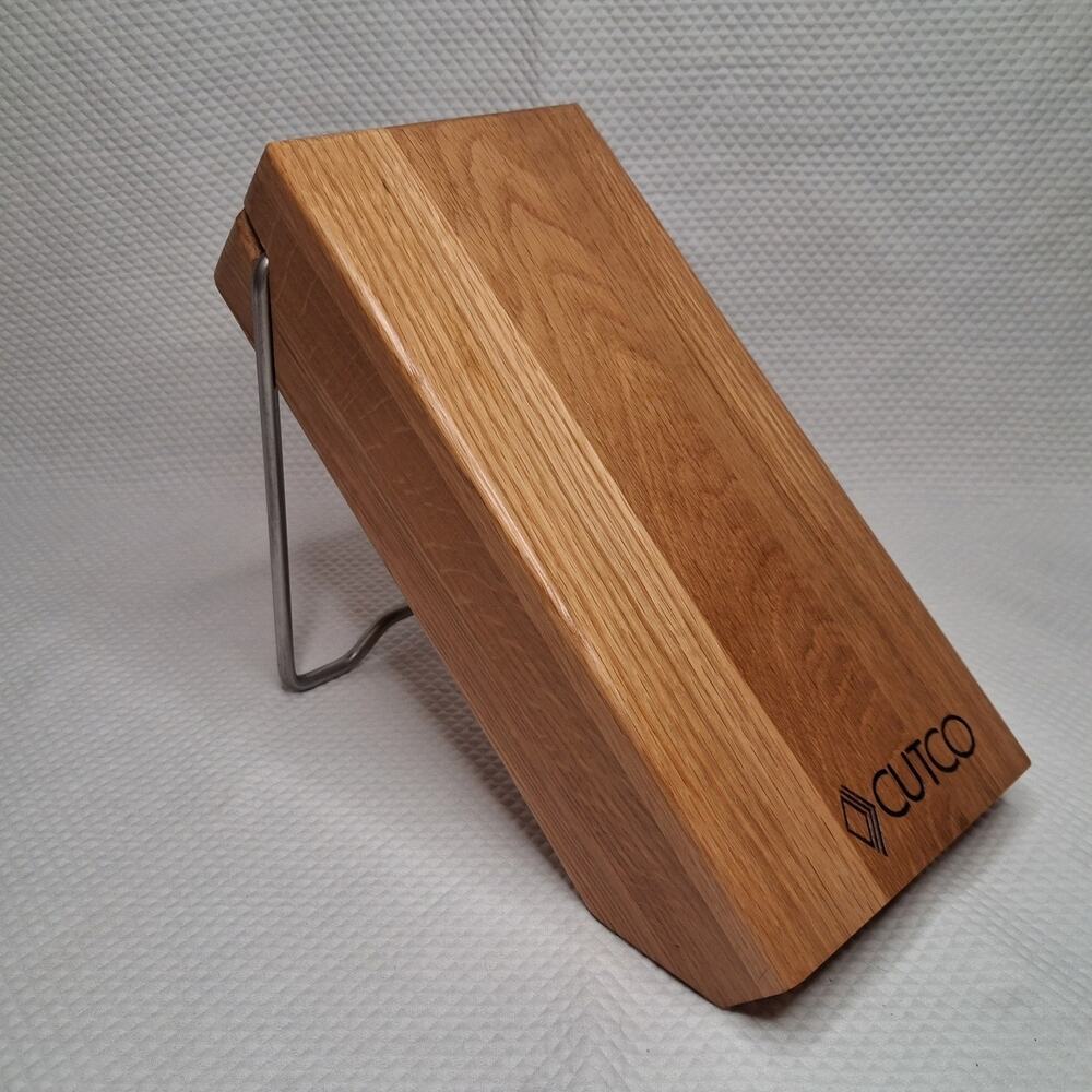 Cutco 5 Slot Space Saver Knife Block Oak with Stand